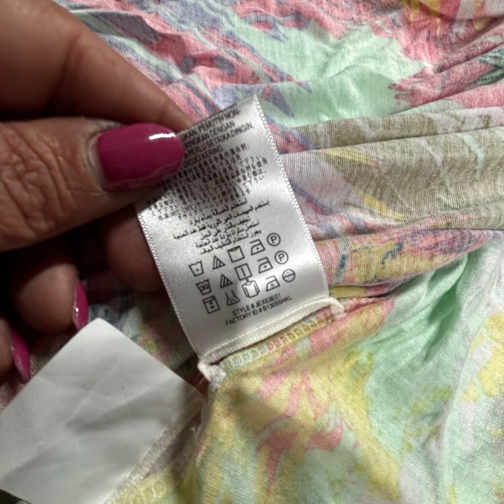 BCBGMAXAZRIA Karsen Tropical Abstract Maxi Dress Medium Bright Spring Resort NWT - Picture 7 of 10